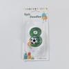 Green Soccer Football Number Candles 0-9 Diy Birthday Cake Toppers Celebration Party Cake Decorations For Kids Soccer Fans