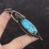Tibetischer Türkis Anhänger Kupferdraht gewickelter Anhänger Handgefertigter Schmuck Natürlicher Edelsteinanhänger Kupferschmuck Damenanhänger Geschenk für Mutter