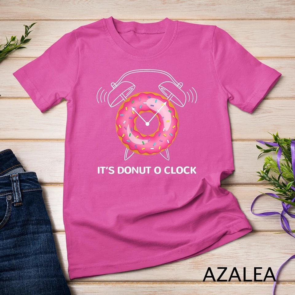 Женская футболка  It s Donut O Clock  с пончиками, для любителей пончиков, милая, унисекс M