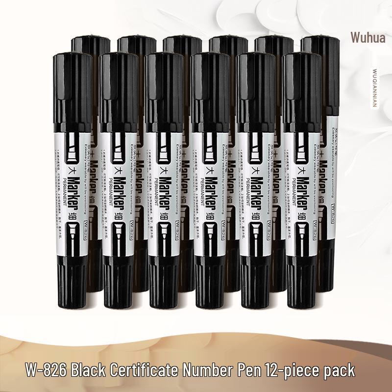 Oil-Based Double-Ended Refillable Broad Tip Marker - Large Capacity, Quick Drying, Waterproof