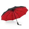 NEW 1PCS Windproof Automatic Double Umbrella Rain 3Fold Folding Umbrella Female Male 10 Bone Luxury Umbrella Umbrellas Anti-UV
