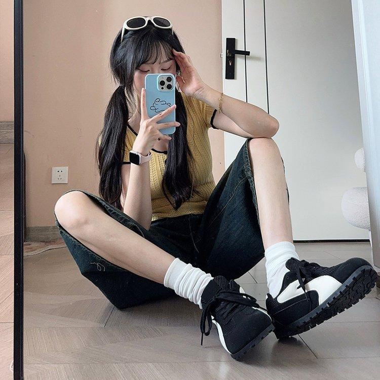 Soft leather version~ Forrest Gump training shoes women's 2025 new summer versatile sports and leisure shoes board shoes lightweight running shoes