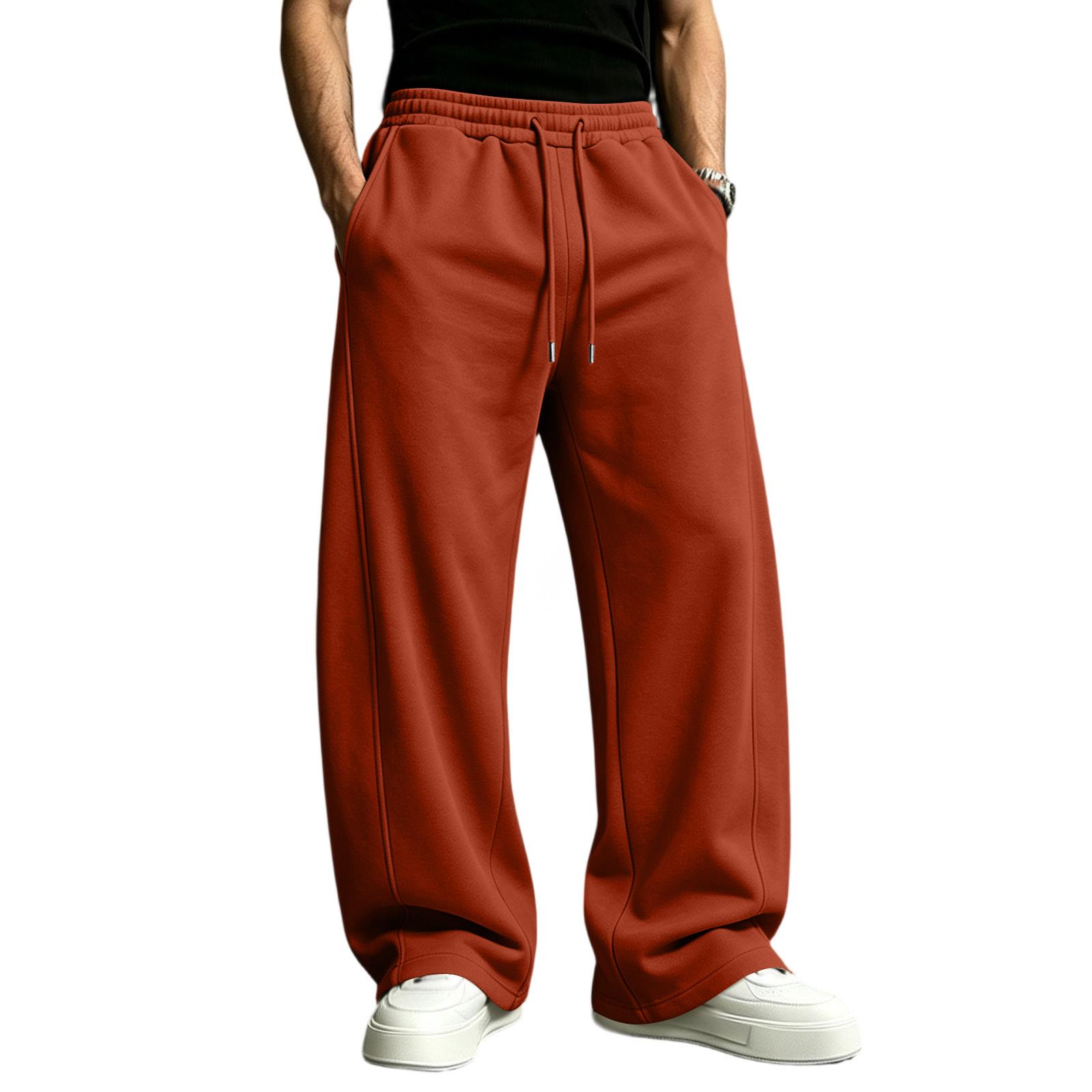 Herren Freizeit Jogginghose mit geradem Bein, elastischem Bund und Kordelzug für den täglichen Gebrauch XXXL