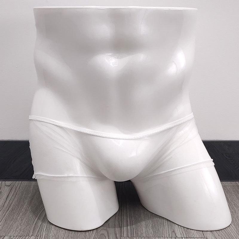 Men's Underwear Mesh Transparent Flat Corner Pants Low Waist Breathable Thin Four Corner Shorts