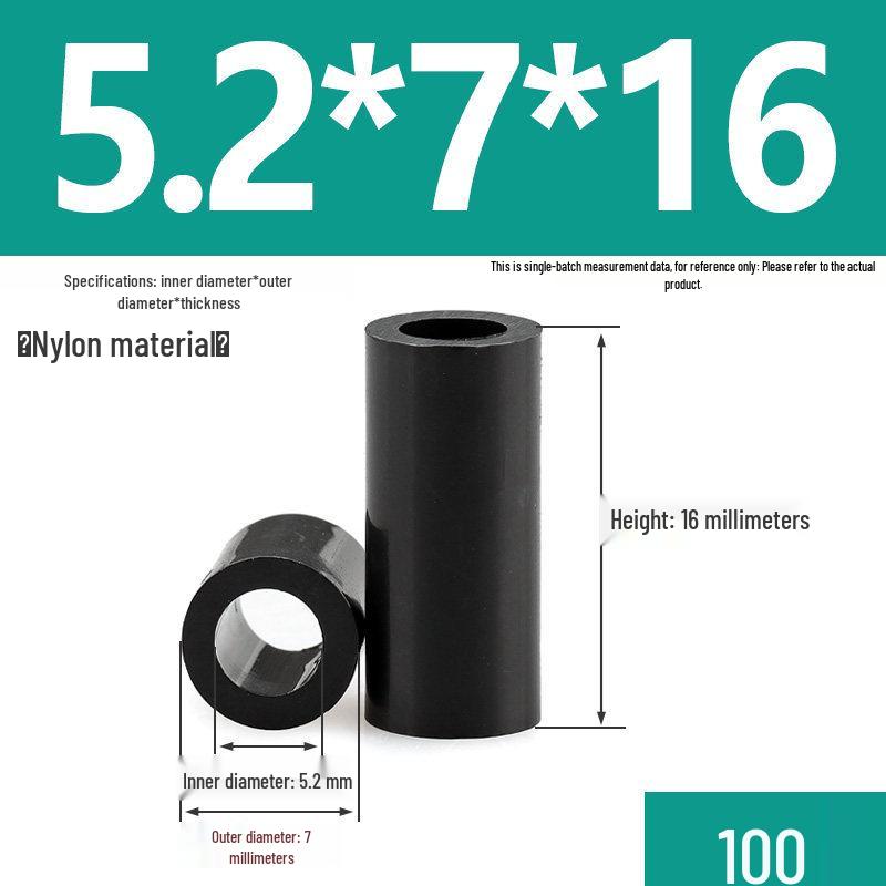 Nylon Wear-Resistant Hollow Cylindrical Spacer Sleeve and Bearing Bushing