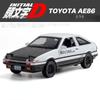 1/32 Toyota  AE86 Toy Car Diecast Miniature Model Pull Back Sound Light Doors Openable Educational Collection Gift Kids A151