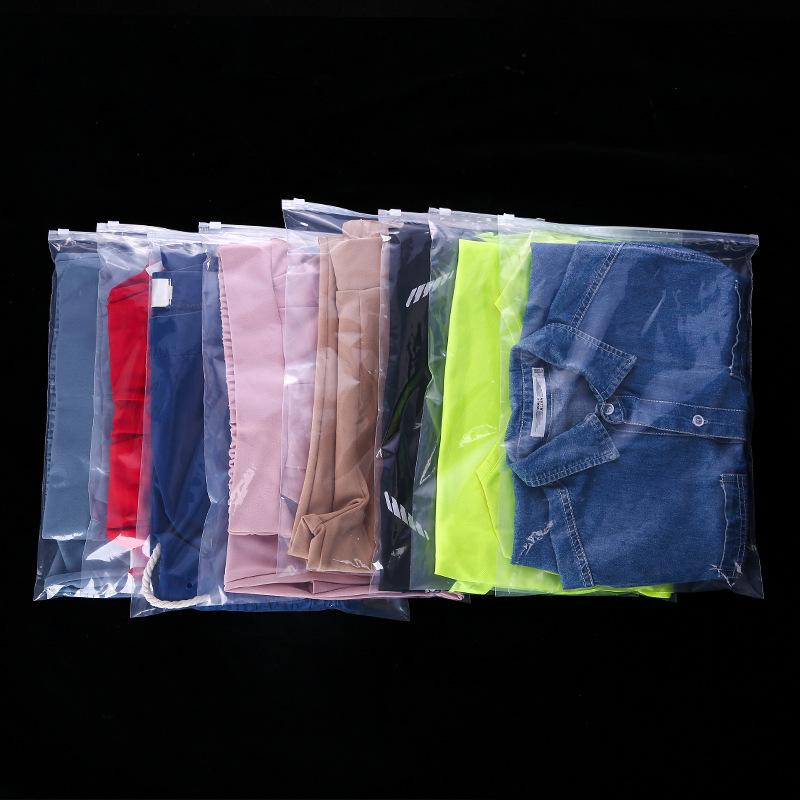 Transparent PE Zip Bag for Clothes: Perfect for Underwear, Socks, T-shirts, Self-Sealing Design