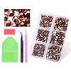 Colorful Mocha Jelly Nail Diamond Semicircular Flat Bottom Diamond Nail Art Rhinestone Jewelry Nail Sticker Diamond Set