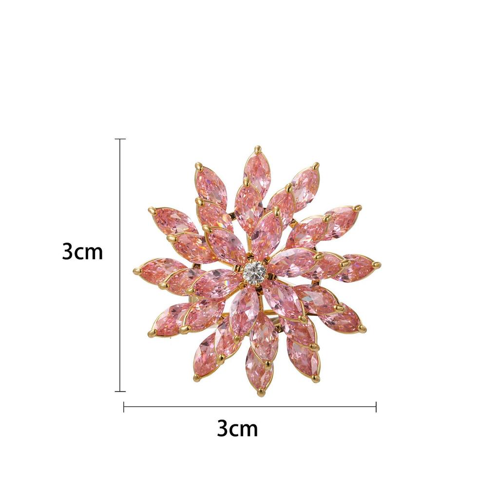 Snowflake & Butterfly Zircon Brooch with Freshwater Pearl for Women's Korean Style Suit Coat