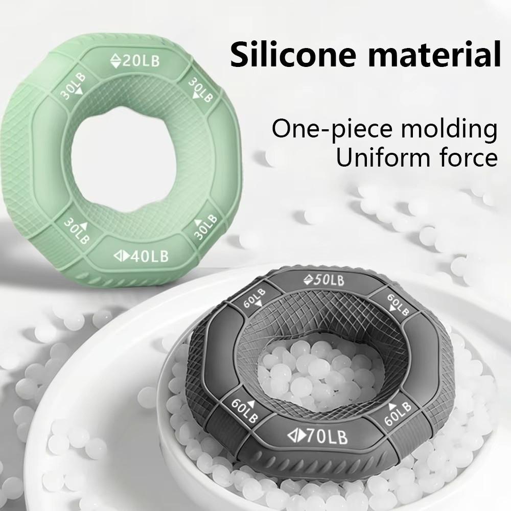 10LB-90LB Finger Trainer Ring Silicone Hand Exercise Ring Durable Hand Gripper Ring Stress Relief
