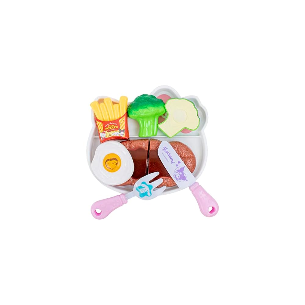 Maruka Sanrio Characters Kids Plate Toy for Pretend Play Ages 3 and Up 194224
