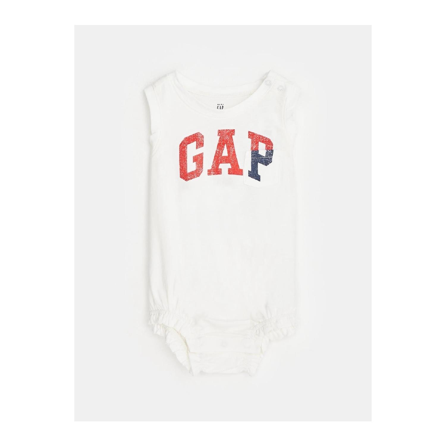 

Baby Girl White Logo Overalls