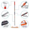 2-in-1 Floor Scrubber & Squeegee - Extra Large Hard Bristle Brush for Bathroom Tile & Grout Cleaning