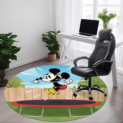 1pc Mickey Mouse Chair Carpet for Office Non Slip, Lightweight, Machine Washable Rug for Office Holiday Decor