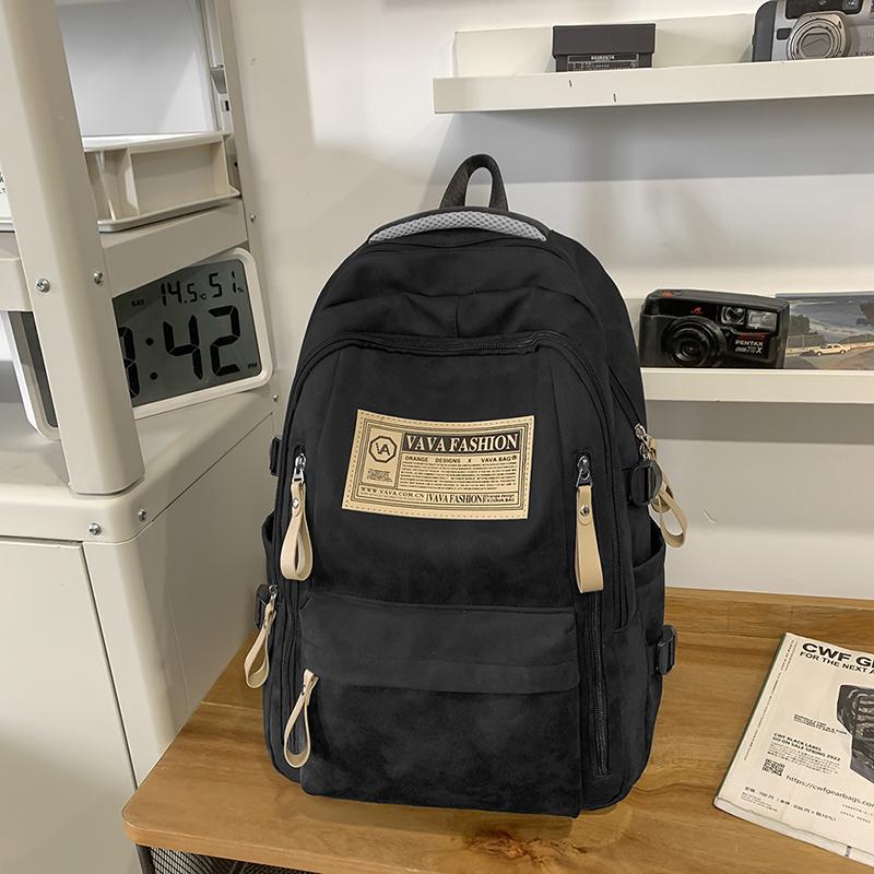 Skolesekk Dame Stor Kapasitet Ungdomsskoleelev Ryggsekk Herre Utendørs Sport Reiseveske Ryggsekk