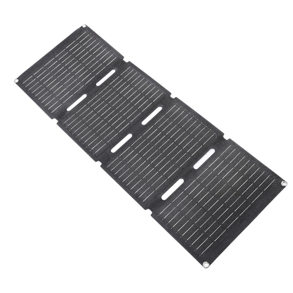 Foldable Solar Panel Charger 80W Dual USB PD Fast Charging Waterproof ETFE Monocrystalline Portable