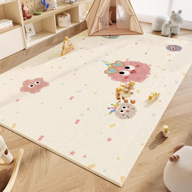Modern Minimalist  Carpets for Living Room Cute Cartoon Bedroom Decor Rug Fluffy Soft Children's Room Carpet Home Plush Door Mat