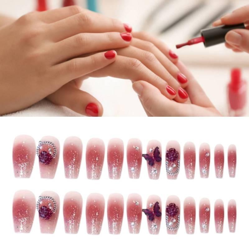 Nägel Tragemaniküre Abnehmbare Nägel Verschleißfest Bequem Leicht