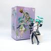 1 Stück 20 cm / 7,87 Zoll Hatsune Miku X Cinnamoroll Anime Figur Kawaii Miku Action Figur PVC Erwachsenen Sammlermodell Puppen Spielzeug Geschenke