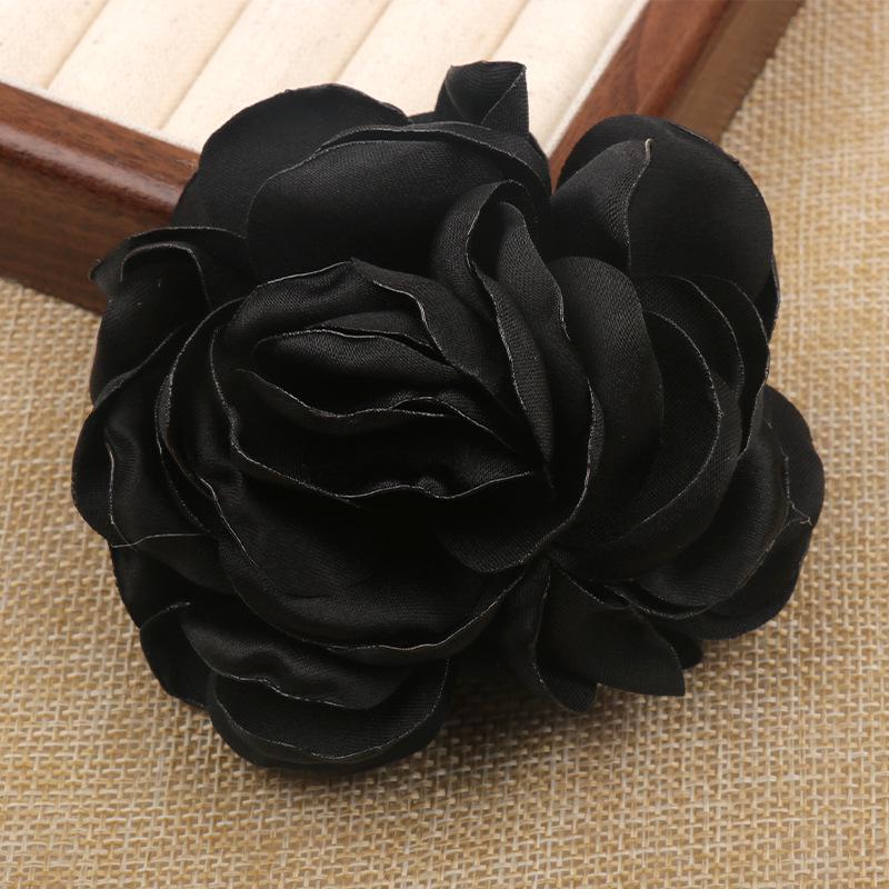 Burn Edge Rose Fabric Flower: 8.5cm Handmade Accessory for DIY Clothing and Jewelry