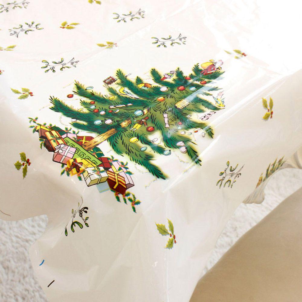 New Snowman Cartoon Table Cover Santa Claus Festival Decor Christmas Tablecloth
