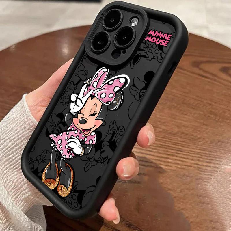 Pink Minnie Mouse Phone Case For iPhone 17E 11 12 13 14 15 16 17 Pro Max Fundas 17 Air Plus 16e Mini Silicone Back Cover