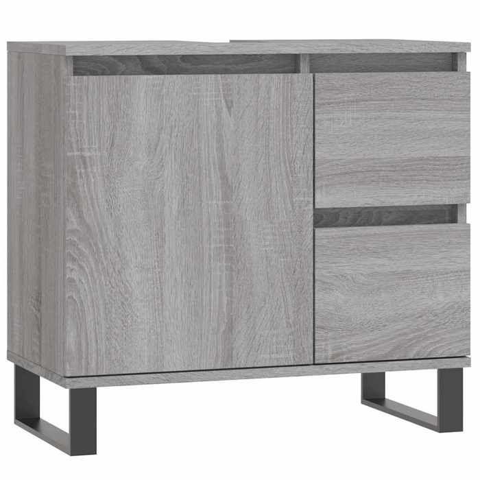VidaXL Bathroom Cabinet Sonoma Grey 65x33x60 Cm Engineered Wood 831618