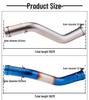 ZX6R 636 Motorcycle Titanium Exhaust Front Section (09-21 Models)