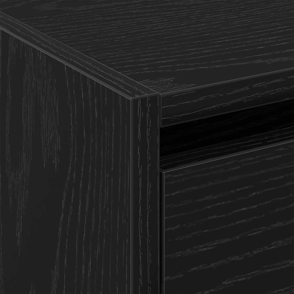 Shoe Cabinet Black Oak Effect 60 x 21 x 57 cm Particleboard