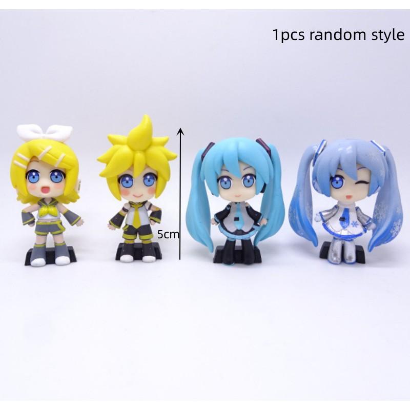 Multiple options Hatsune Miku Anime Action Figures Rin Len Kaito PVC Singer Model Ornament Toys For Kids Birthday Gift