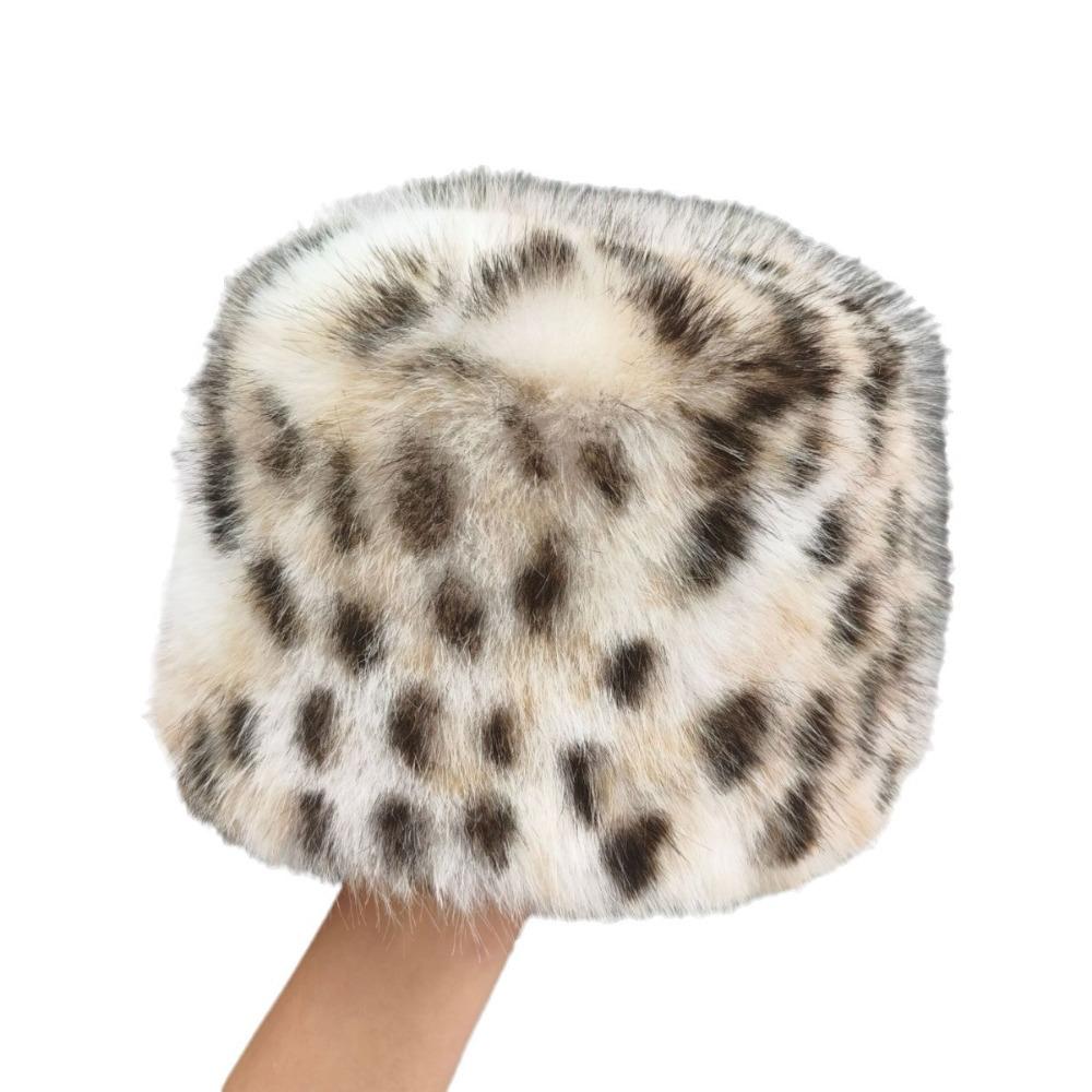 Thicken Fluffy Fur Bucket Hat Warm Mongolian Cap New Winter Hat  Chrismas Gifts