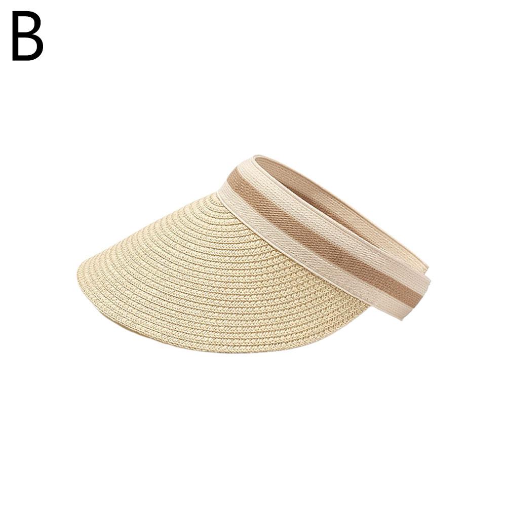 Womens Sun Hat Wide Brim Breathable Plus Wide Peaked Cap For UV Protection 50+ Empty Top Sun Hat For Hiking Beach Outdoor Riding