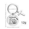Edelstahl Schlüsselanhänger Geist Halloween Geschenk Europäischer und Amerikanischer Schriftzug Schlüsselanhänger Rucksackanhänger