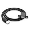 USB 2.0 Male To Female Extension Cable With Panel Mount Screws Fast Data Transfer Cord 25/50/100/150/200/300/500CM