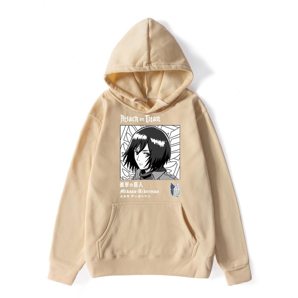 Anime Hoodies Attack On Giant Casual Top Cartoon Animation Plus Velvet Men Women Sweaters Attack Giant Hooded Jacket Sweater