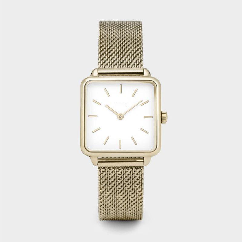 Top Brand Simple Women Watch Luxury Metal Mesh Square Quartz Wristwatch Fashion Elegant Ladies Watch Women Clock reloj mujer