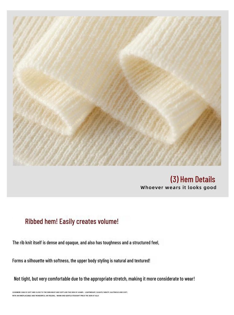 High-End Women's Cashmere Knit Lace Top - Long Sleeve, Half High Collar, Mesh Base Layer for Spring & Autumn