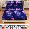 1pcs Printed Fitted Sheet Mattress Cover Dustproof Non Slip Mattress Protector Bedding Set