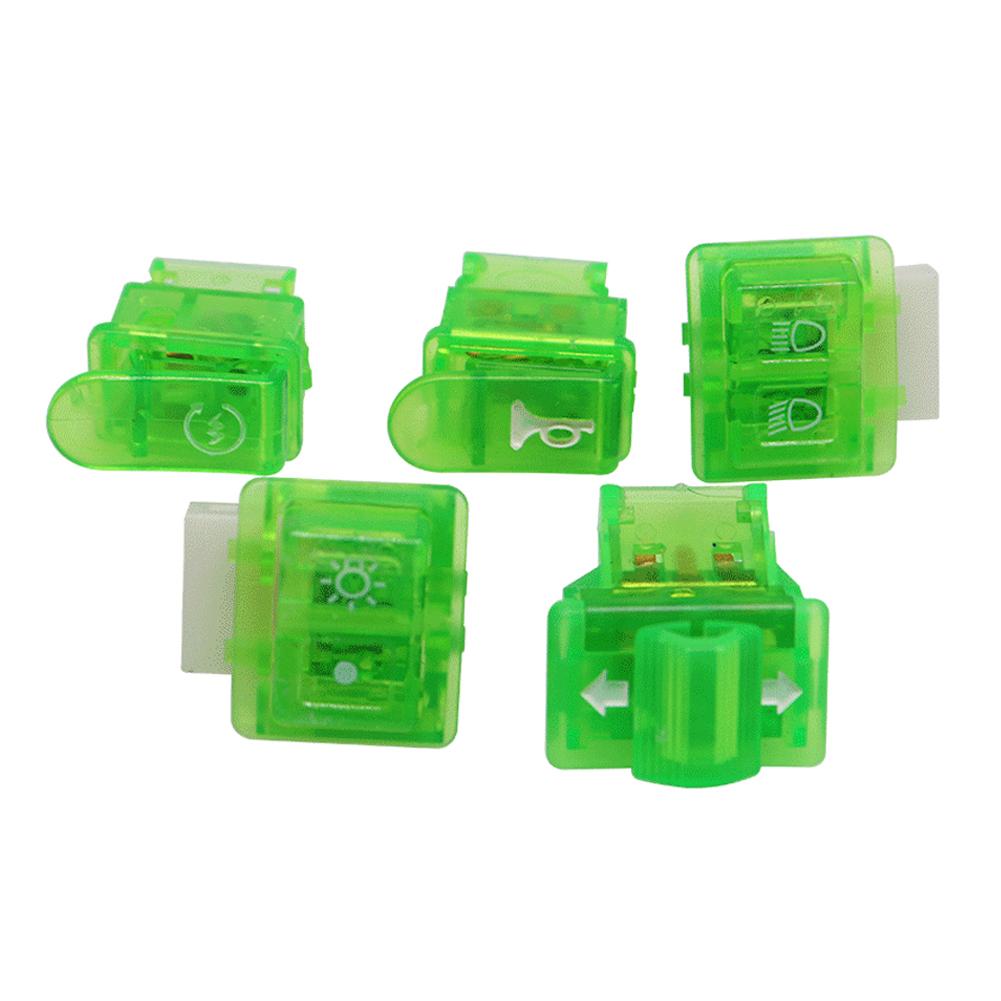 

5 шт. GY6 50cc 125cc 150cc мопед скутер поворотник фара гудок диммер переключатель кнопка стартера мотоцикла для мопеда Honda Dio зелёный