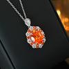 New Pigeon Egg Orange Zircon Fanta Color Full Set Temperament Pendant White Banquet 2026