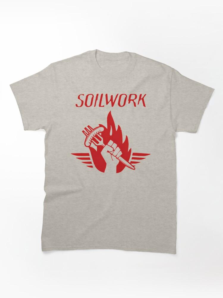 Fist Holding Fork and Fire Flame Classic Unisex T-Shirt
