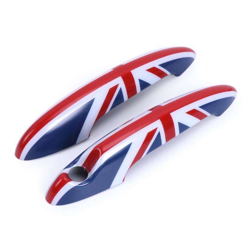 2 szt. Pokrycie wewnętrznej klamki drzwi pojazdu Dekoracja wewnętrznego podłokietnika przedniego/tylnego dla MINI dla Coopera R50 R56 R60