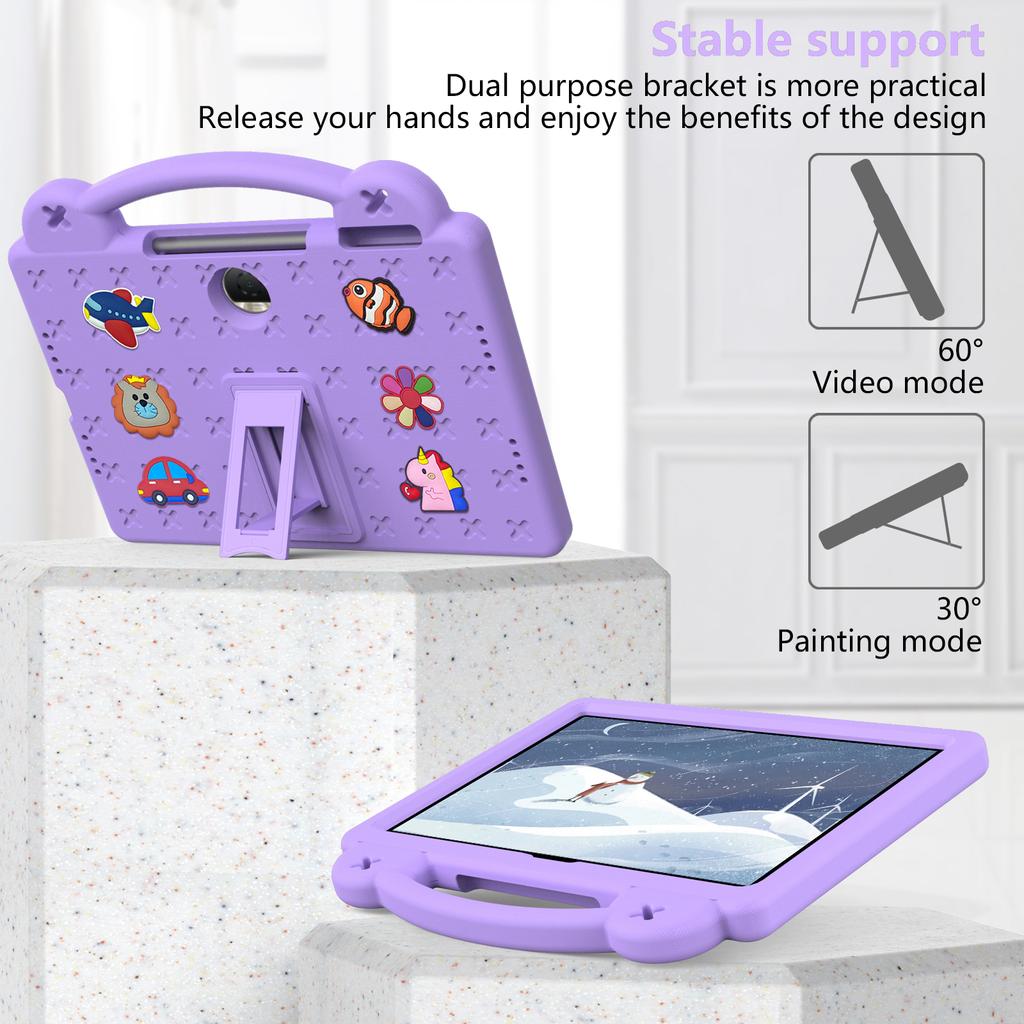 For Honor Pad 9 Tablet Case Anti-scratch EVA Cute Patterns Kickstand Cover with and Handle