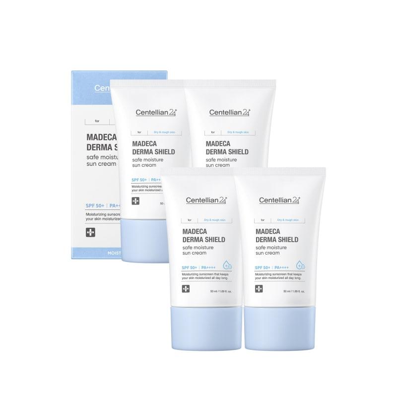 Madeca Derma Shield Safe Moisture Sunscreen 50ml (SPF50+) 4 x 24H UV Protection Moisturizing Vegan Essence
