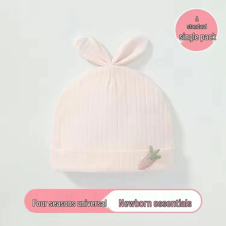 Двухслойная шапочка из чистого хлопка для новорожденных 0-3 месяцев 0-3 months