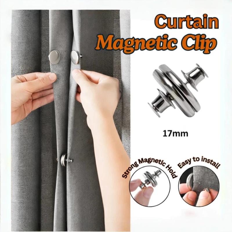 Home Curtain Metal Magnetic Curtain Button Clip 5/10 Set Adjustment Curtain Clip Accessories Cur
