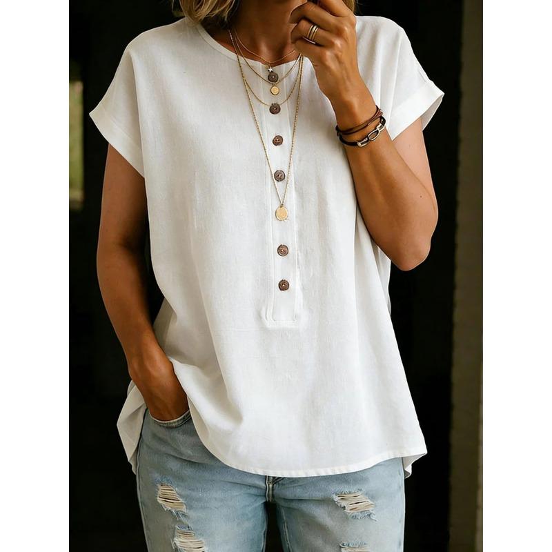 BITCED Damesmode Casual Korte Mouw O-Hals Blouses & Shirts