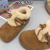 Cowhide all-inclusive velvet thermal cotton shoes with integrated leather and fur snow boots women's thick-soled lamb wool shoes