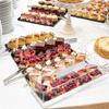 Rectangular Cake Display Box with Clear Lid Acrylic Cake Box Cake Container Cake Storage Tray for Home and Commercial