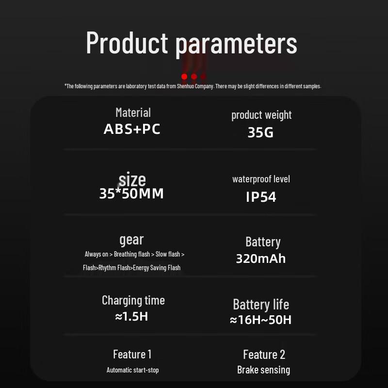 SupFire Smart Brake Sensing Bicycle Tail Light